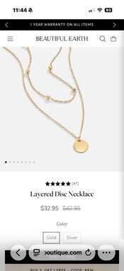 Beautiful Earth Gold Layered Disc Necklace